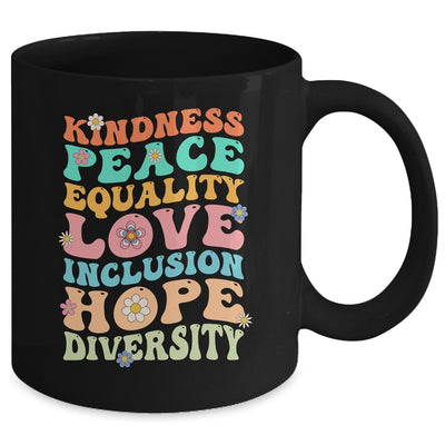 Peace Love Diversity Inclusion Hope Diversity  Groovy Mug | teecentury