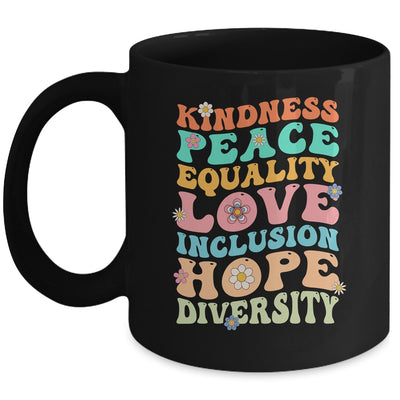 Peace Love Diversity Inclusion Hope Diversity  Groovy Mug | teecentury