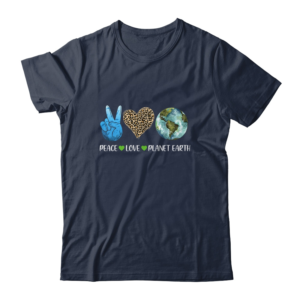 Peace Love Earth Day Leopard T-Shirt & Tank Top | Teecentury.com