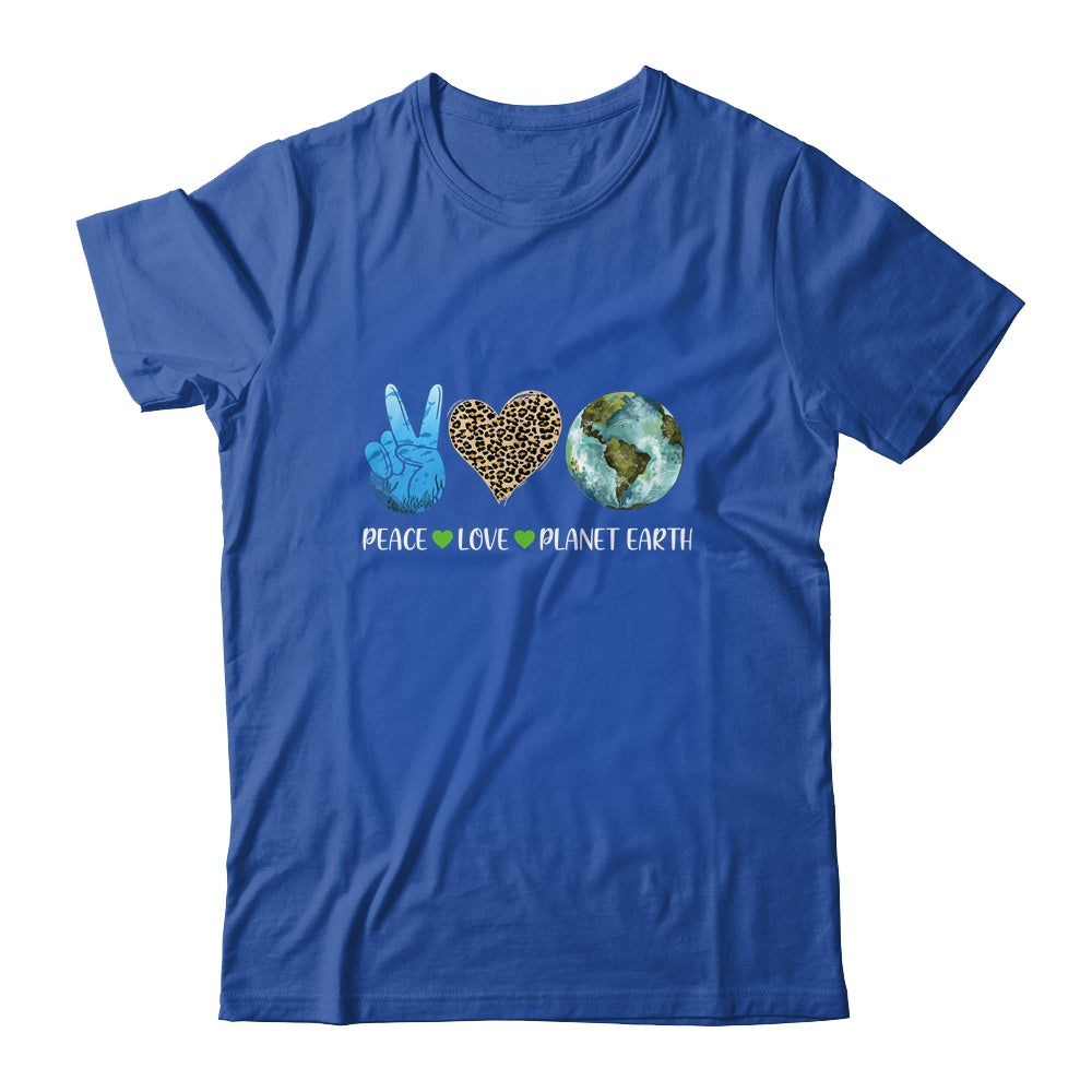 Peace Love Earth Day Leopard T-Shirt & Tank Top | Teecentury.com