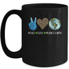 Peace Love Earth Day Leopard Mug Coffee Mug | Teecentury.com
