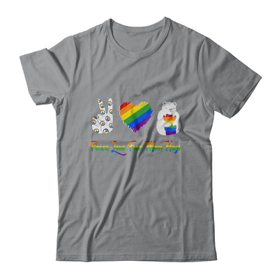 Peace Love Free Mom Hugs Bear Pride LGBT T-Shirt & Hoodie | Teecentury.com