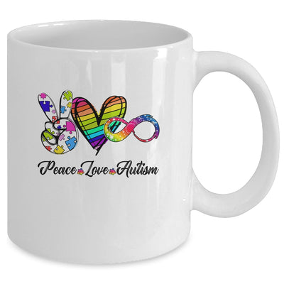 Peace Love Infinity Symbol Cute Autism Awareness Mug | teecentury