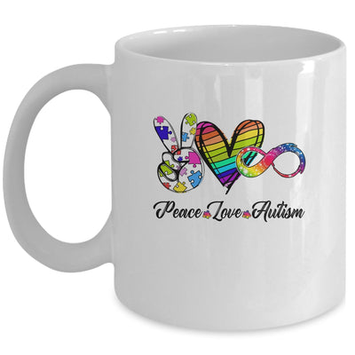 Peace Love Infinity Symbol Cute Autism Awareness Mug | teecentury