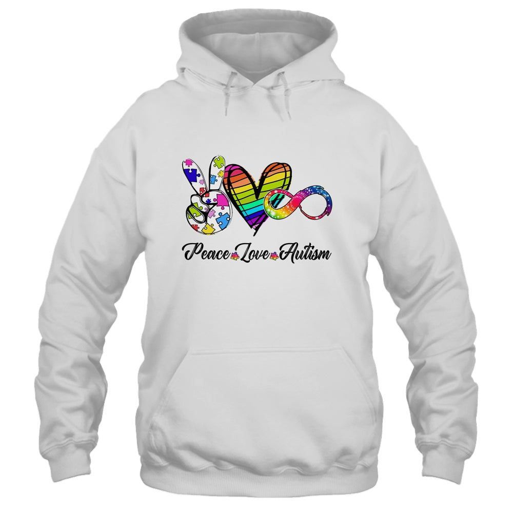 Peace Love Infinity Symbol Cute Autism Awareness Shirt & Hoodie | teecentury