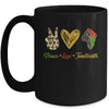 Peace Love Juneteenth Black Pride Freedom Independence Day Mug Coffee Mug | Teecentury.com