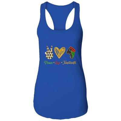 Peace Love Juneteenth Black Pride Freedom Independence Day T-Shirt & Tank Top | Teecentury.com