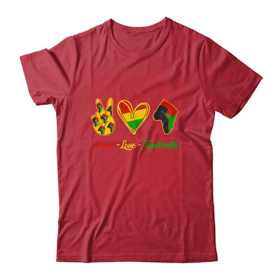 Peace Love Juneteenth Pride Black Girl Black Queen King Shirt & Tank Top | teecentury