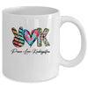 Peace Love Kindergarten Teacher Team Women Tie Dye Mug | teecentury