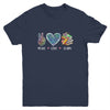 Peace Love Learn Cute Teacher Student First Of School Women Youth Youth Shirt | Teecentury.com