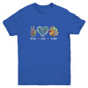 Peace Love Learn Cute Teacher Student First Of School Women Youth Youth Shirt | Teecentury.com