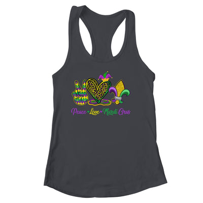 Peace Love Mardi Gras Beads For Women Carnival Parade Shirt & Tank Top | teecentury