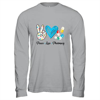 Peace Love Pharmacy Funny Pharmacy Technician Mothers Day T-Shirt & Hoodie | Teecentury.com