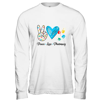 Peace Love Pharmacy Funny Pharmacy Technician Mothers Day T-Shirt & Hoodie | Teecentury.com