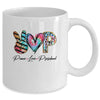 Peace Love Preschool Teacher Team Women Tie Dye Mug | teecentury