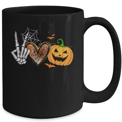 Peace Love Pumpkin Skeleton Halloween Costume For Women Mug | teecentury