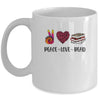 Peace Love Read Book Lover Leopard Women Girls Teacher Mug Coffee Mug | Teecentury.com