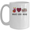 Peace Love Read Book Lover Leopard Women Girls Teacher Mug Coffee Mug | Teecentury.com