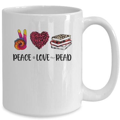 Peace Love Read Book Lover Leopard Women Girls Teacher Mug Coffee Mug | Teecentury.com