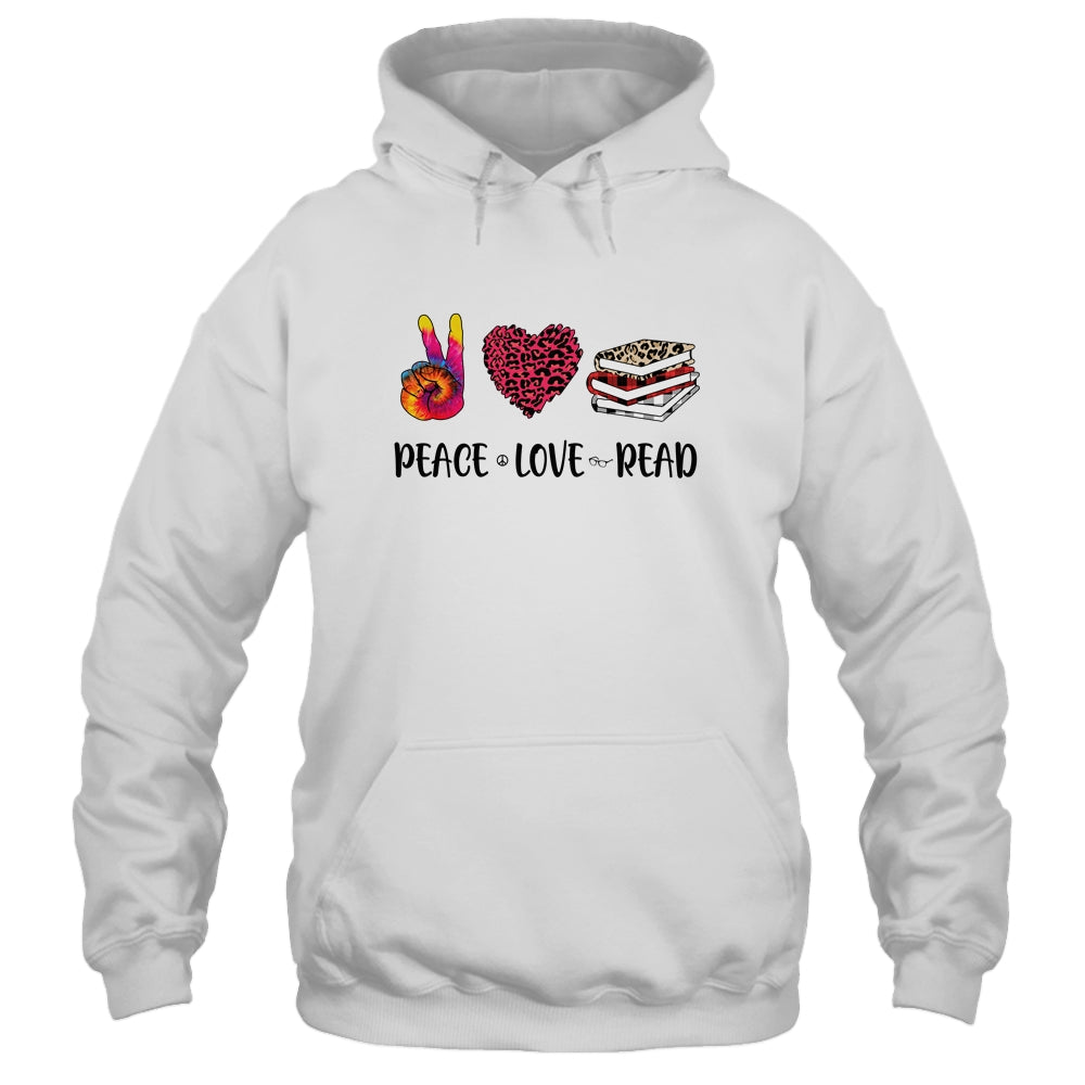 Peace Love Read Book Lover Leopard Women Girls Teacher T-Shirt & Tank Top | Teecentury.com