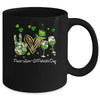 Peace Love St Patricks Day Cheer Drinking Shamrock Mug | teecentury