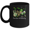 Peace Love St Patricks Day Cheer Drinking Shamrock Mug | teecentury