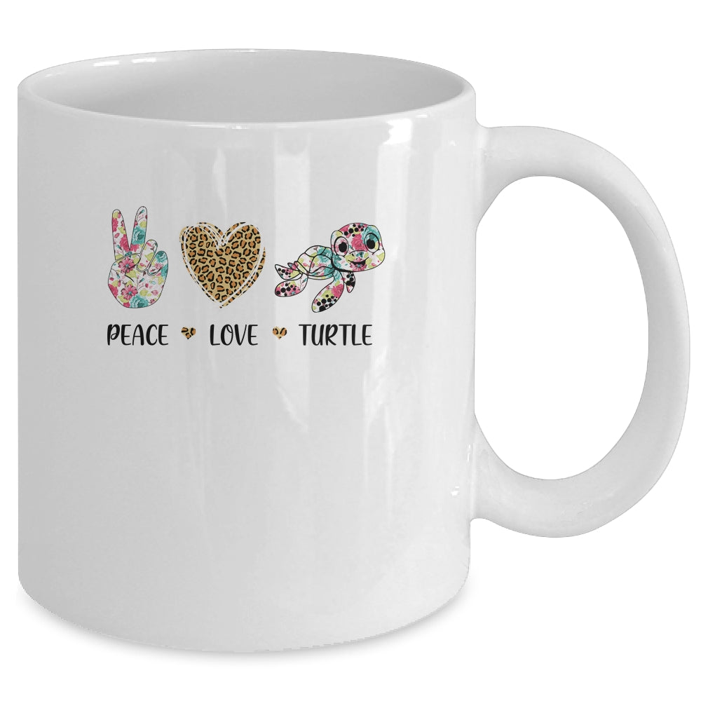 Peace Love Turtles Cute Turtle Graphic for Women Teen Girls Mug Coffee Mug | Teecentury.com