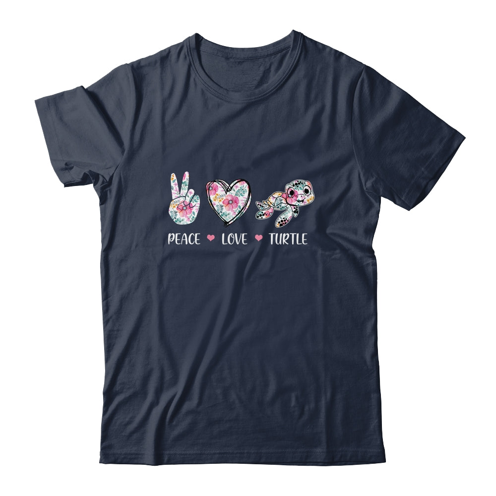 Peace Love Turtles Cute Turtle Lover Women Teen Girls T-Shirt & Tank Top | Teecentury.com