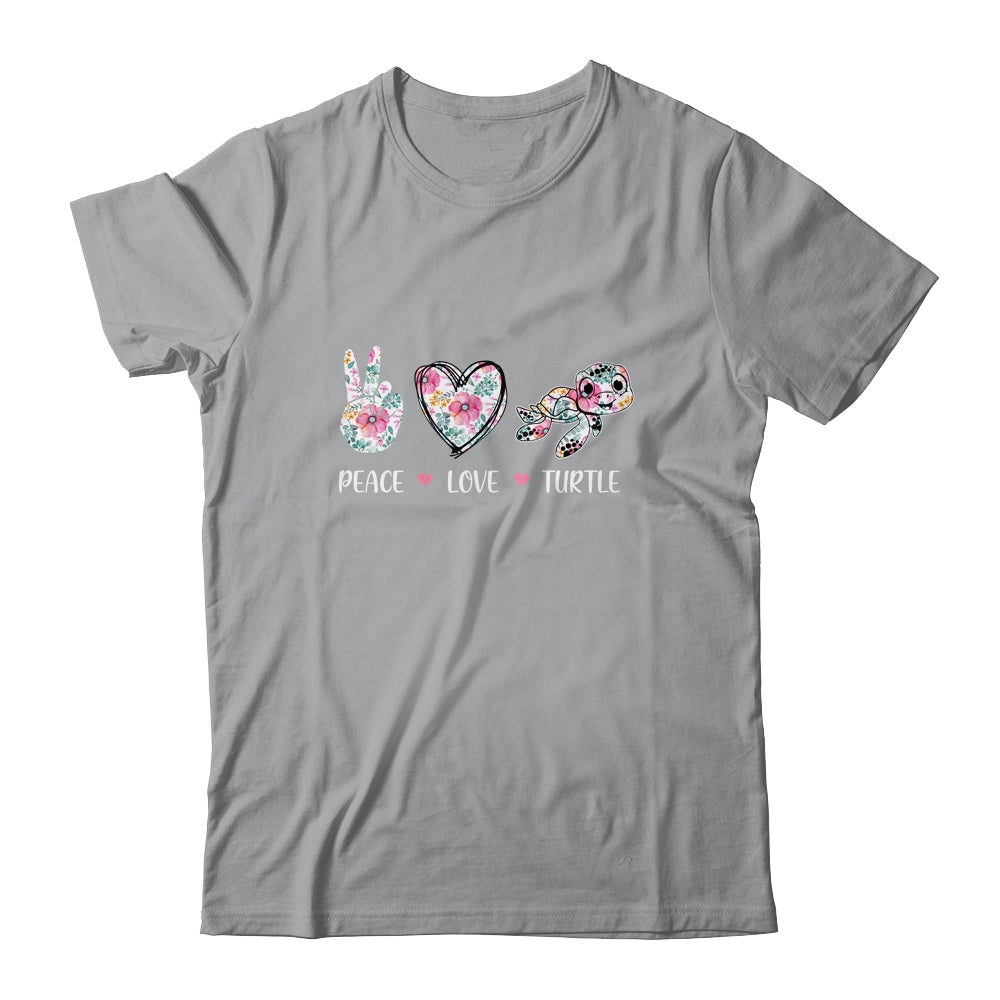 Peace Love Turtles Cute Turtle Lover Women Teen Girls T-Shirt & Tank Top | Teecentury.com