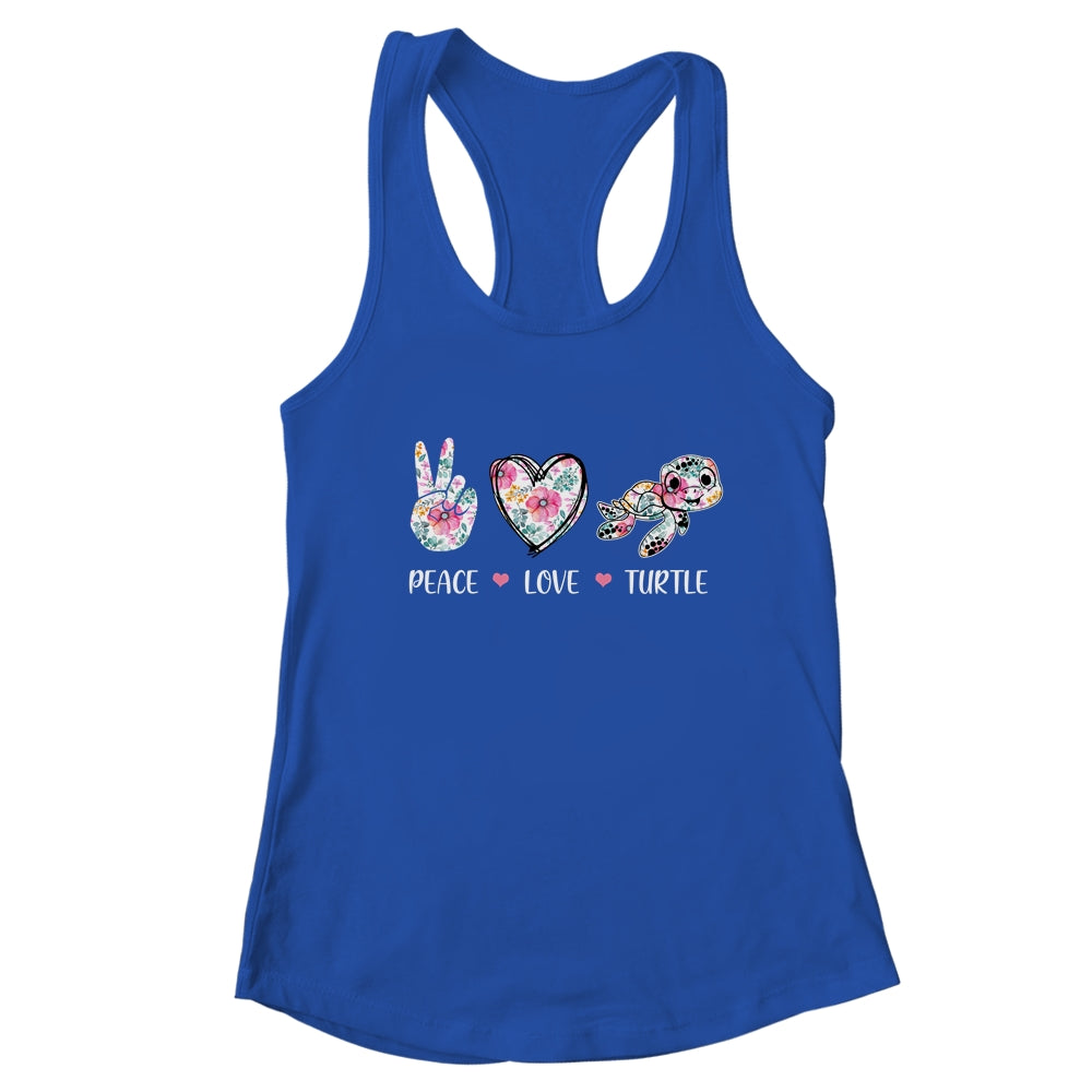 Peace Love Turtles Cute Turtle Lover Women Teen Girls T-Shirt & Tank Top | Teecentury.com