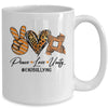 Peace Love Unity Day Orange Kids Anti Bullying Mug | teecentury