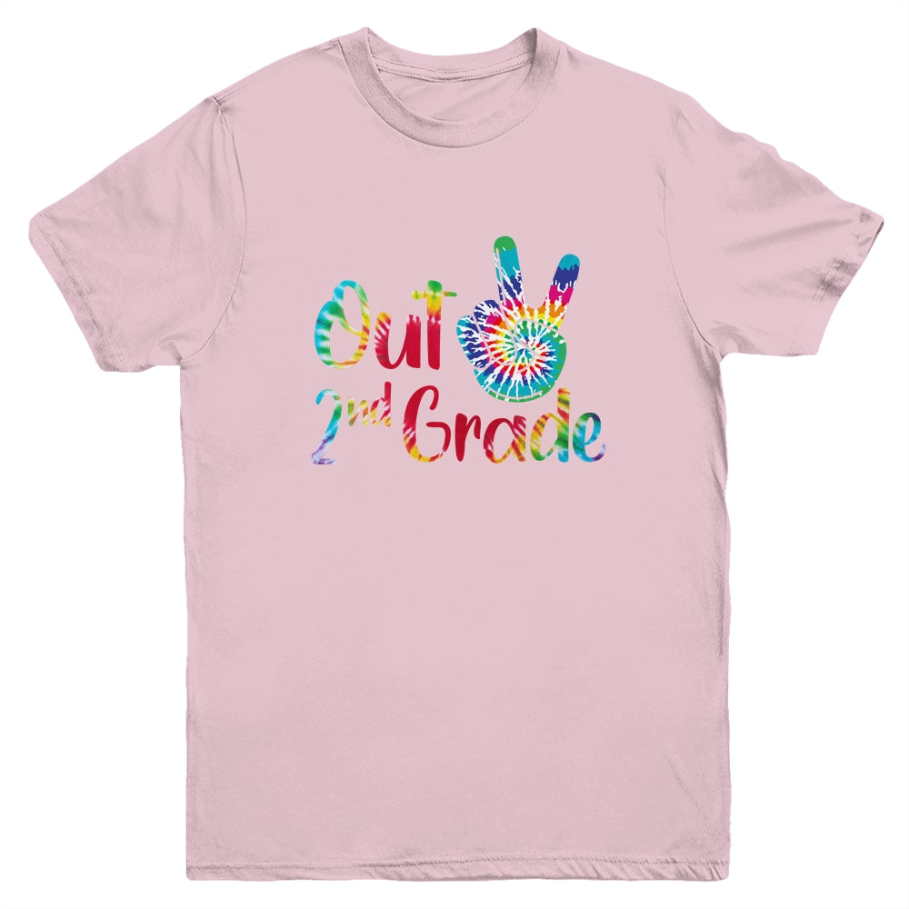 Peace Out 2nd Grade Tie Dye Graduation Class Of 2022 Youth Youth Shirt | Teecentury.com