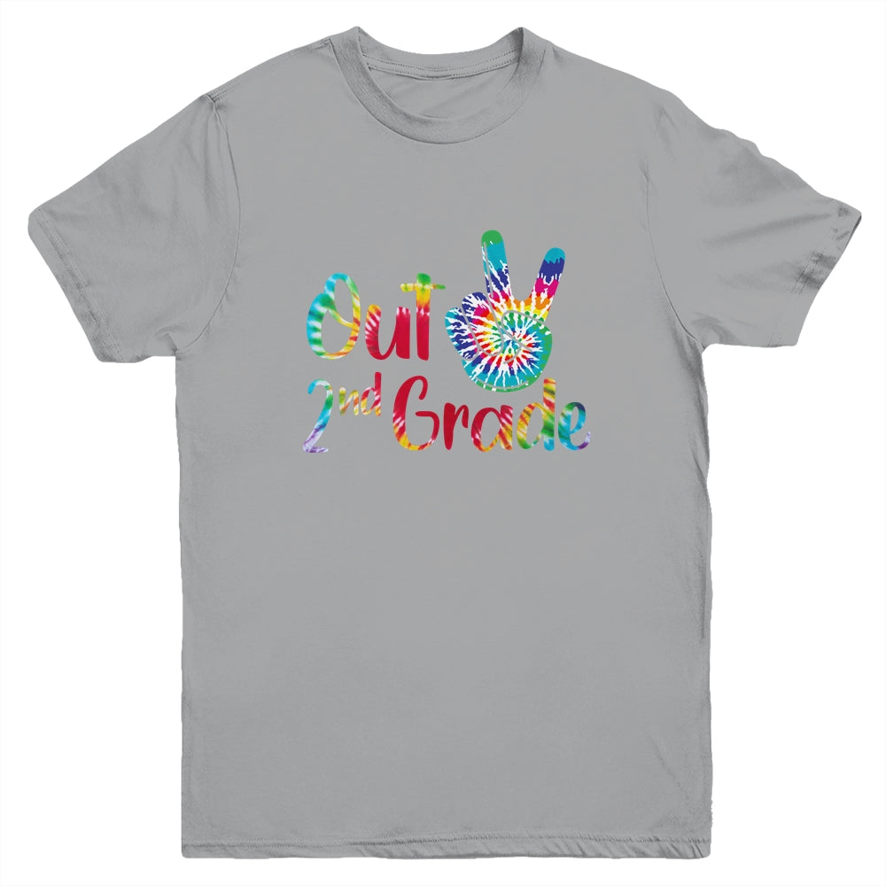 Peace Out 2nd Grade Tie Dye Graduation Class Of 2022 Youth Youth Shirt | Teecentury.com