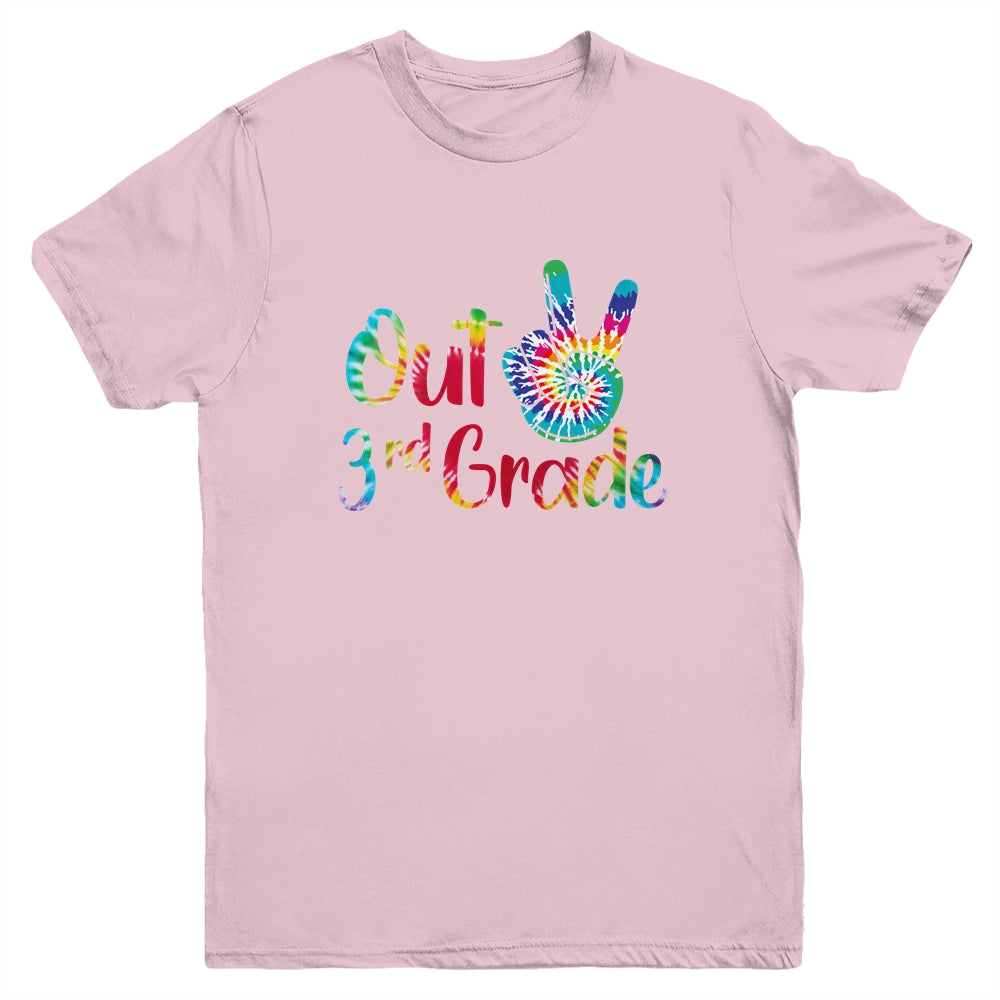 Peace Out 3rd Grade Tie Dye Graduation Class Of 2022 Youth Youth Shirt | Teecentury.com