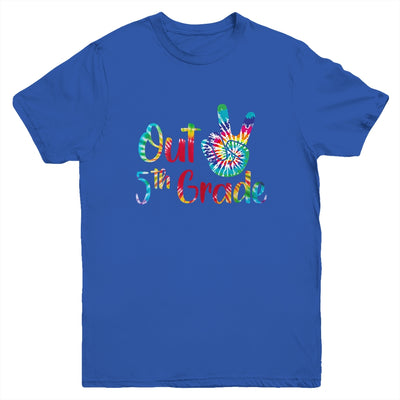 Peace Out 5th Grade Tie Dye Graduation Class Of 2022 Youth Youth Shirt | Teecentury.com