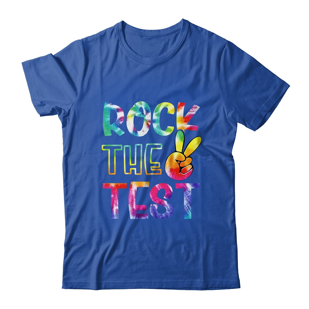 Peace Tie Dye Rock The Test Happy Testing Day Teacher Lover Shirt & Hoodie | teecentury