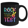 Peace Tie Dye Rock The Test Happy Testing Day Teacher Lover Mug | teecentury