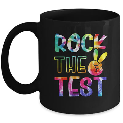 Peace Tie Dye Rock The Test Happy Testing Day Teacher Lover Mug | teecentury
