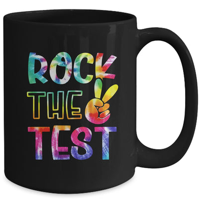 Peace Tie Dye Rock The Test Happy Testing Day Teacher Lover Mug | teecentury