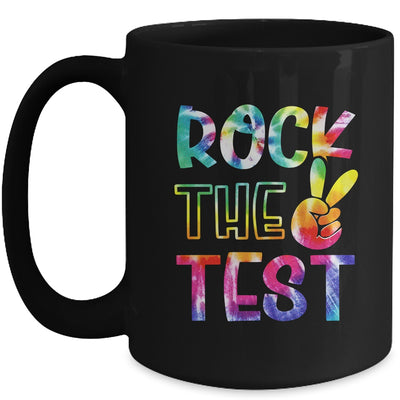 Peace Tie Dye Rock The Test Happy Testing Day Teacher Lover Mug | teecentury