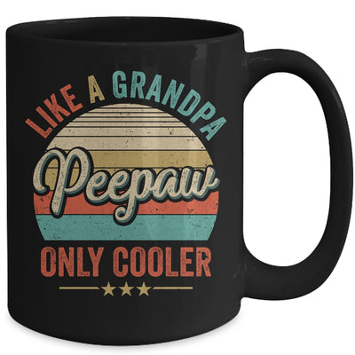 Peepaw Like A Grandpa Only Cooler Vintage Dad Fathers Day Mug | teecentury