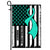 Peritoneal Cancer Awareness America Flag Teal Ribbon Flag | Teecentury.com