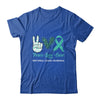 Peritoneal Cancer Awareness Peace Love Cure Leopard T-Shirt & Hoodie | Teecentury.com