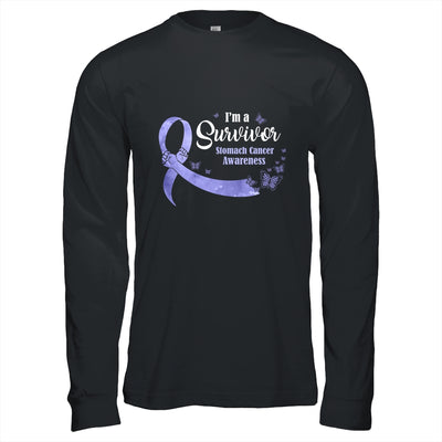 Periwinkle Butterfly I'm A Survivor Stomach Cancer Awareness T-Shirt & Hoodie | Teecentury.com