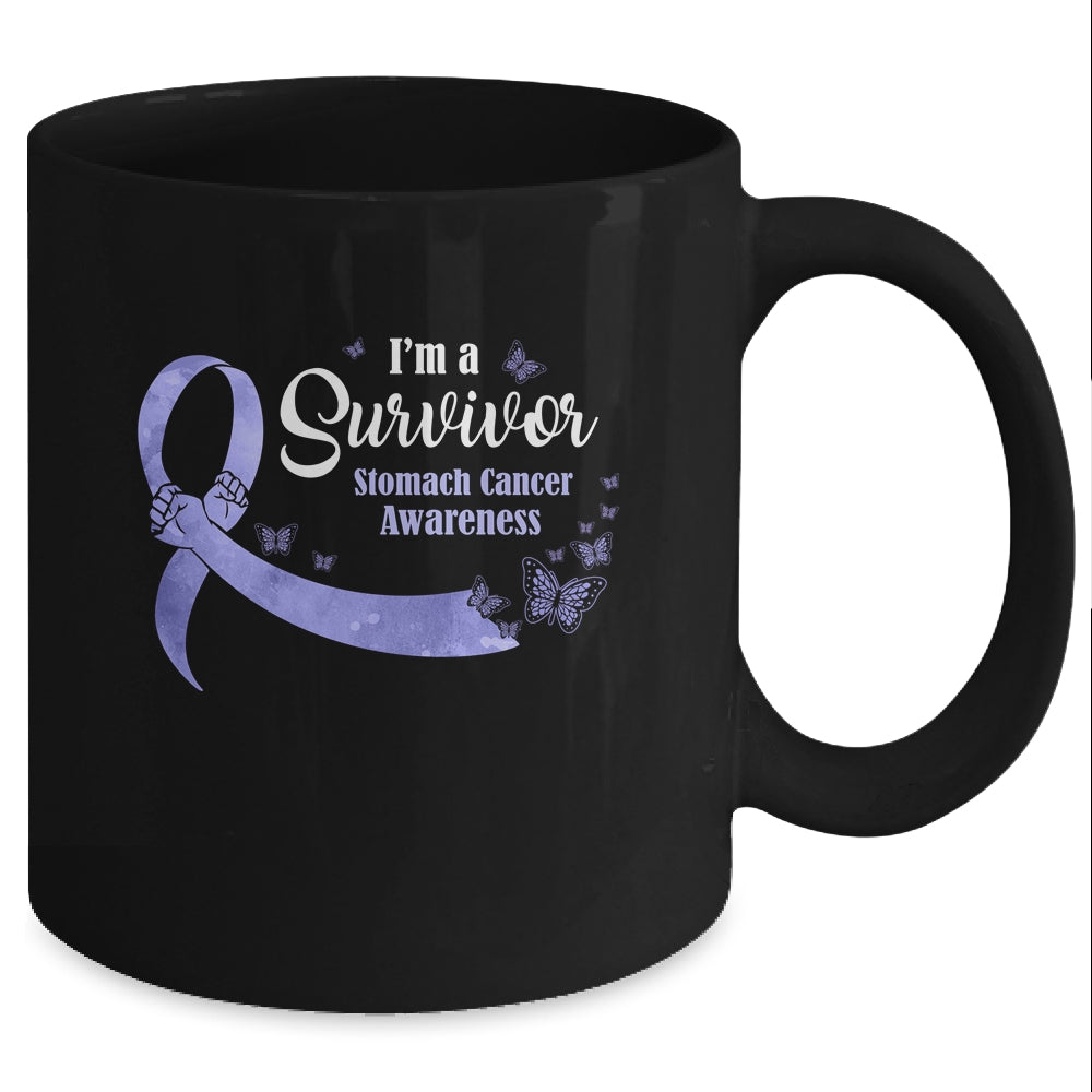 Periwinkle Butterfly I'm A Survivor Stomach Cancer Awareness Mug Coffee Mug | Teecentury.com