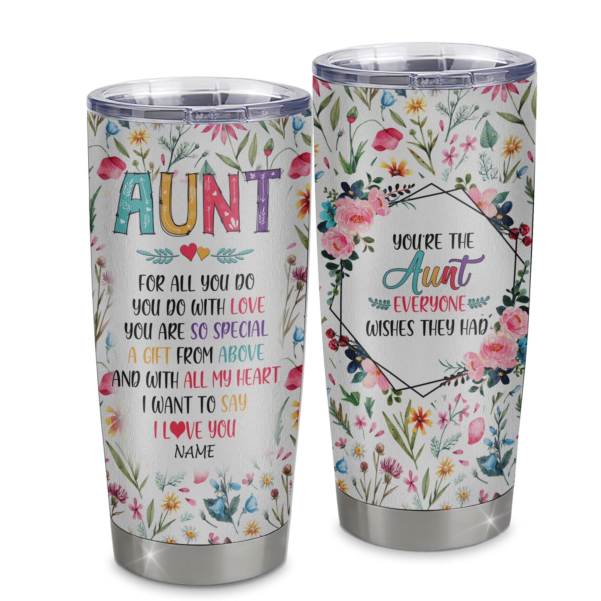 Personalized Aunt From Niece Nephew Stainless Steel Tumbler Cup You Are So Special I Love You Aunt Mothers Day Birthday Christmas Travel Mug | teecentury