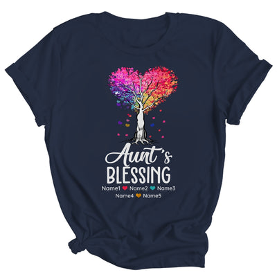 Personalized Aunt Is Blessed With Kids Name Colortree Custom Aunt For Women Mothers Day Birthday Christmas Shirt & Tank Top | teecentury