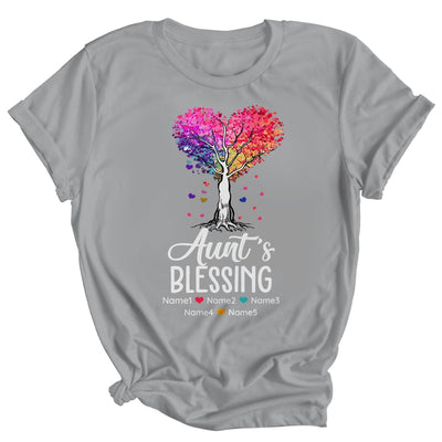 Personalized Aunt Is Blessed With Kids Name Colortree Custom Aunt For Women Mothers Day Birthday Christmas Shirt & Tank Top | teecentury