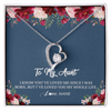 Forever Love Necklace | Personalized Aunt Necklace From Niece Nephew I've Loved You My Whole Life Floral Aunt Birthday Mothers Day Christmas Customized Message Card | teecentury