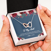 Interlocking Hearts Necklace | Personalized Aunt Necklace From Niece Nephew I've Loved You My Whole Life Floral Aunt Birthday Mothers Day Christmas Customized Message Card | teecentury